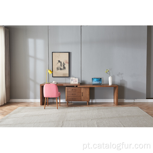 Nordic Modern Home Computer Desk Quarto simples Mesa de estudo de escritório Ergonomia Mesa redonda côncava em forma de arco